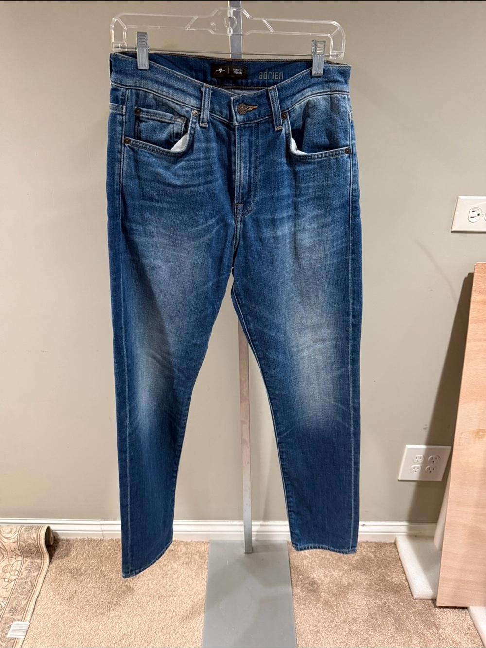 7 For All Mankind Men’s Dark Blue Slim Jeans
